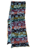 100% Wool Floral Striped Scarf | BUTAPANA