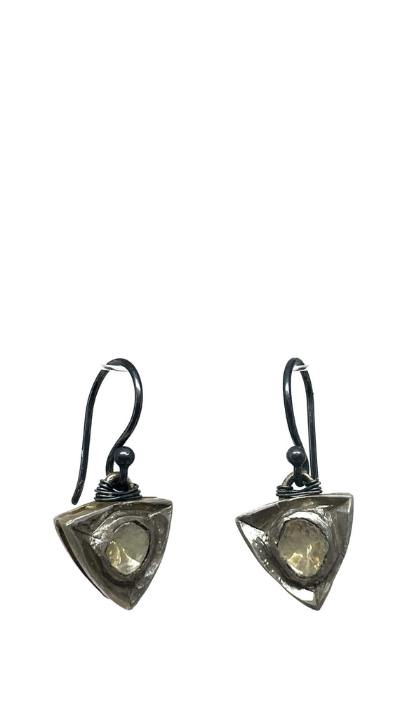Polki Diamond Shield Earrings I River Song