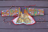 Vintage Indian Choli Tie-Back Crop Top
