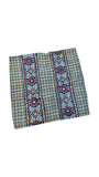19"x 17" Hand-Embroidered Pillow Case with Mirror Detailing | Artisans in India