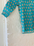 Jade Cotton Floral Blouse