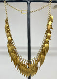 Antique 24K Gold Cascading Petal Necklace | NOMAD