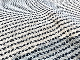 Gray and White Handwoven Blanket | Tunisian Artisans