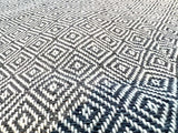 Gray and White Handwoven Blanket | Tunisian Artisans