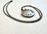 18" Up-cycled Sterling Silver Necklace with Stamped Pendent | Jamie Monosson Scherzer