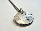 18" Up-cycled Sterling Silver Necklace with Stamped Pendent | Jamie Monosson Scherzer