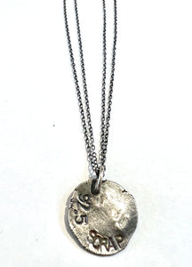 18" Up-cycled Sterling Silver Necklace with Double Chain | Jamie Monosson Scherzer