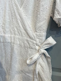 White Eyelet Midi Wrap Dress | Orvana
