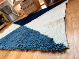 Handmade Blue and White Rug | Artisans in Guatemala