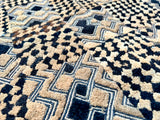 Vintage 22" x 25" Kuba Cloth | Artisans in the DRC