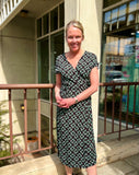 Small Doves Print Wrap Dress |  Nice Things
