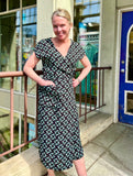 Small Doves Print Wrap Dress |  Nice Things