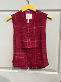 Gemma Vest in Berry Check | H+ Hannoh Wessel