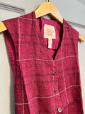 Gemma Vest in Berry Check | H+ Hannoh Wessel