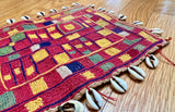 10" x 9" Embroidered Textile with Shell Detail | Artisans in India