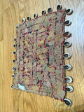 10" x 9" Embroidered Textile with Shell Detail | Artisans in India