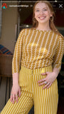 Half-Dot Print T-Shirt in Mustard | Nice Things