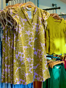 Palm Print Mini Dress | THML