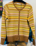 Elle Cotton Cardigan in Dark Lemon  | Mansted