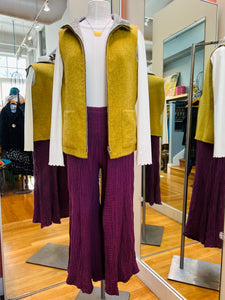 Yellow Alpaca Hair Vest | Beyond Threads