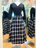 Midi Black & White Check Skirt | Amici by Baci