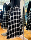 Midi Black & White Check Skirt | Amici by Baci