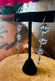 Cascading Garnet Floral Earrings | Blue Jaguar Studios