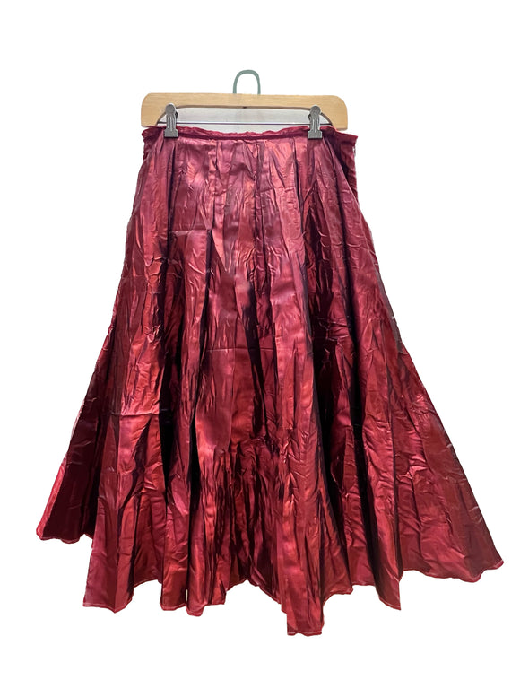 Crinkle Full Metallic Skirt | Van Klee
