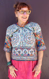 Vintage Indian Choli Tie-back Top