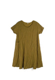 Thai Crinkle Cotton Cap Sleeve Dress w/ Stripe
