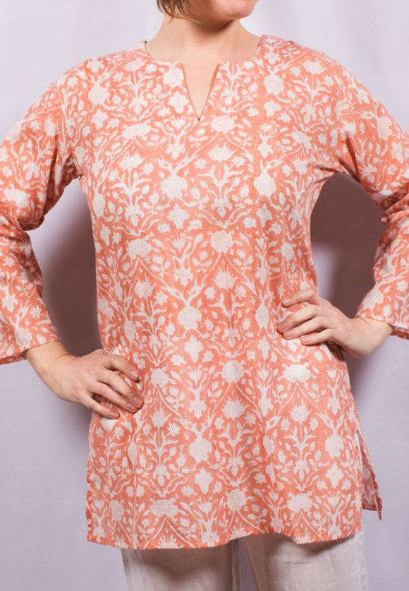 100% Cotton Kurti | Garden Blush