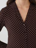 Brown Polkadot Blouse -- Nice Things