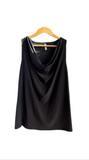 Little Black Cowl Neck Tank | Last Tango