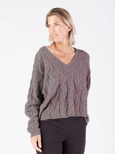 Cable V-Neck | Margaret O'Leary