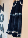 Layered Skirt with Frayed Hem in Inkwell Tie Dye | Luna Luz