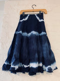 Layered Skirt with Frayed Hem in Inkwell Tie Dye | Luna Luz
