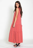 Slub Tiered Crew Dress | Dylan
