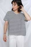Striped V-Neck Tee | Orejas