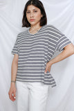 Striped V-Neck Tee | Orejas
