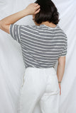 Striped V-Neck Tee | Orejas
